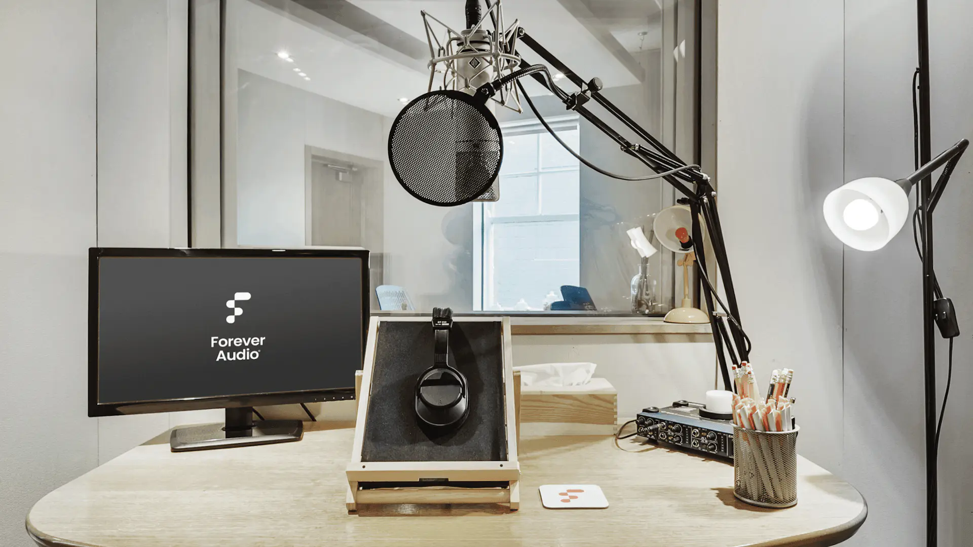 Pop shield headphones tv